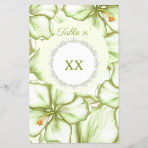 Papier Hibiscus & dentelle BLANC