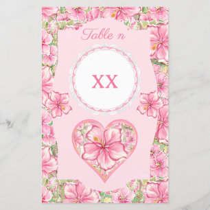 Papier Hibiscus & dentelle PINK