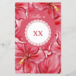 Papier Hibiscus & dentelle RED