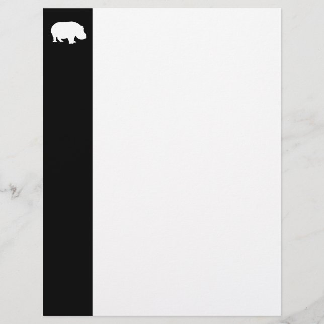 Papier Hippo Silhouette (Devant)