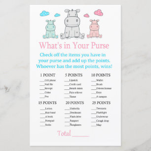 Papier Hippopotame Qu'est-ce qu'il y a dans votre jeu de 
