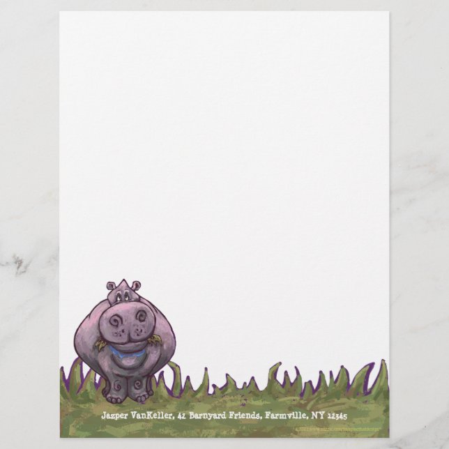 Papier Hippopotamus (Devant)