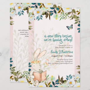 Papier Histoire mignonne Invitation à la Baby Shower et R