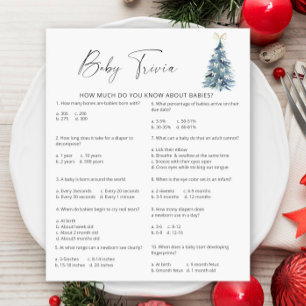 Papier Hivernage arbre Trivia   Jeu baby shower