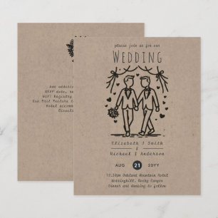 Papier Hommes Gay Mariage Cartographie Pièces Amusantes M