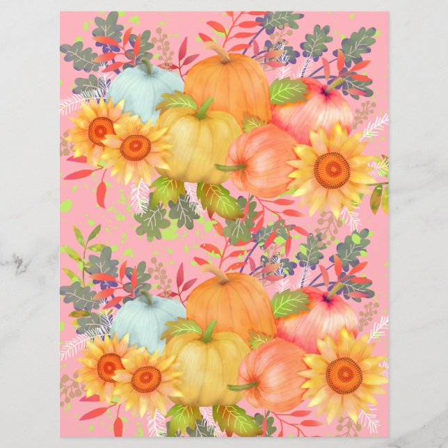Papier Honneur de Thanksgiving d'automne PInk (Devant)