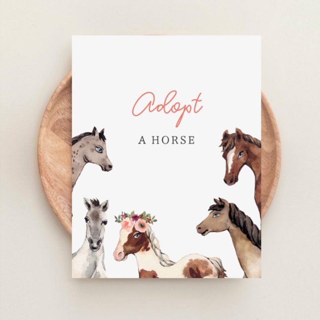 Papier Horse Adoption Station Sign  (Créateur téléchargé)