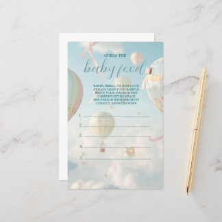 Papier Hot air balloon baby shower game