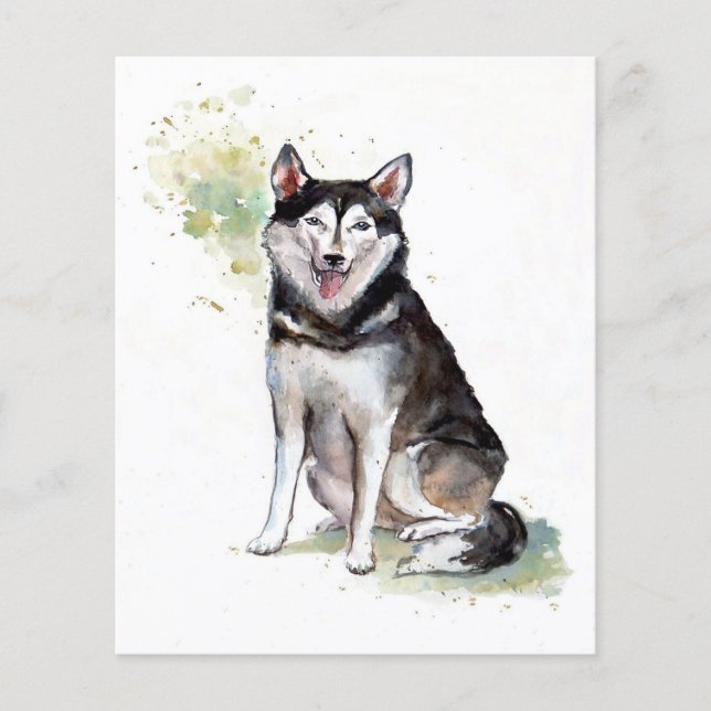 Papier Husky dog Canvas (Devant)