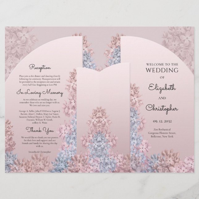 Papier Hyacinthes roses poussiéreuses (Devant)