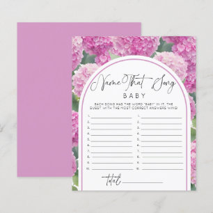Papier Hydrangea Nom du Baby shower Jeux de Chanson