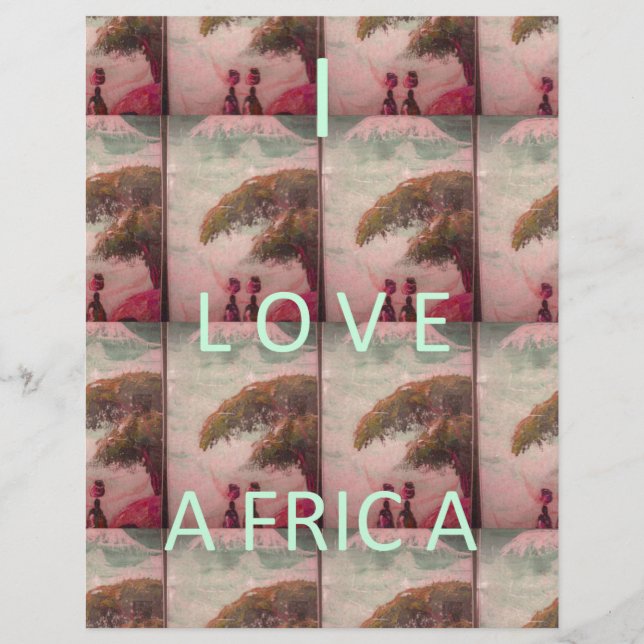 Papier I Love Africa Hakuna Matata Kilimanjaro Mountain A (Devant)