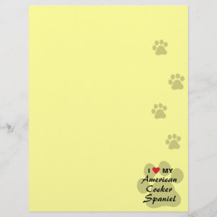 Papier I Love (Heart) My American Cocker Spaniel