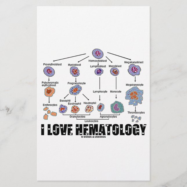 Papier I Love Hematology (Devant)
