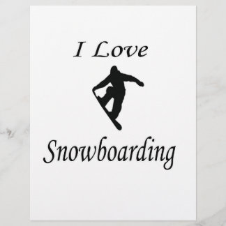 Papier I Love Snowboard