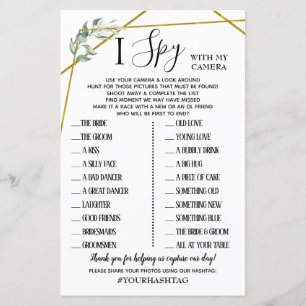 Papier I Réception de mariage d'espion activité bilingue