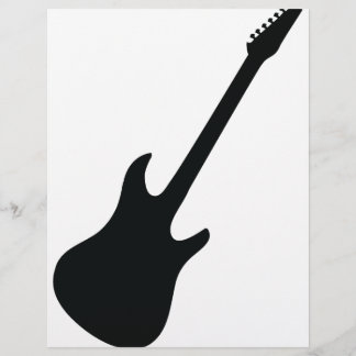 Papier icône de guitare noire