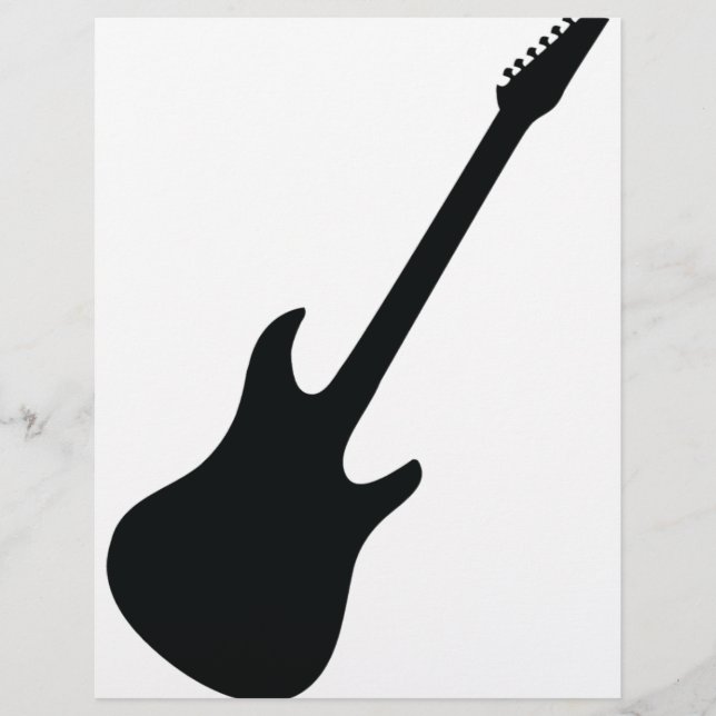 Papier icône de guitare noire (Devant)
