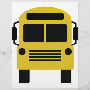 Papier icône du bus scolaire