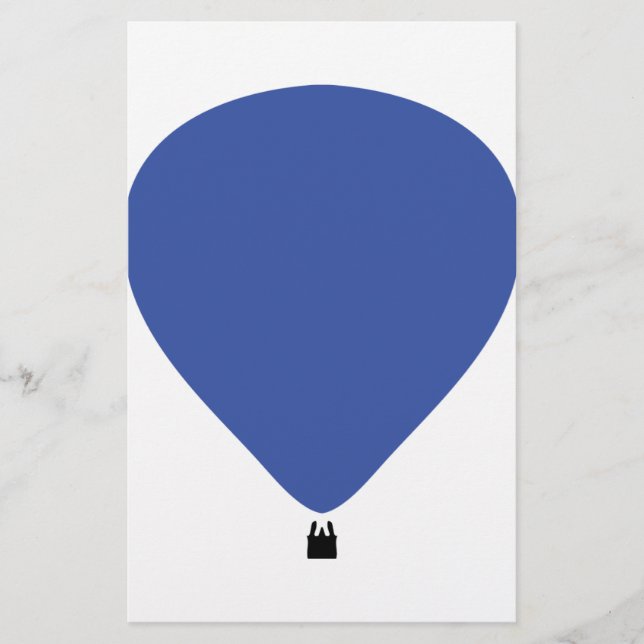 Papier icône en montgolfière bleue (Devant)