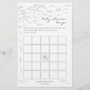 Papier Idée de jeu de Baby shower simple