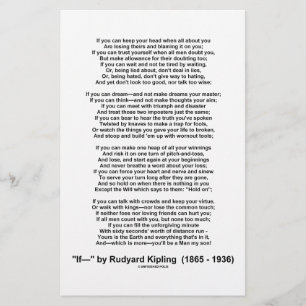 Papier If- Poème de Rudyard Kipling (Pas d'image Kipling)
