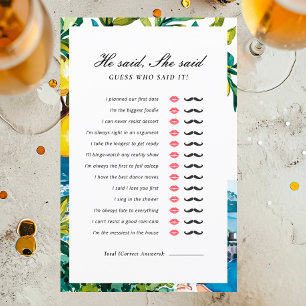 Papier Il A Dit Qu'Elle A Dit Amalfi Fête des mariées Jeu