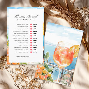 Papier Il A Dit Qu'Elle A Dit Aperol Spritz Fête des mari