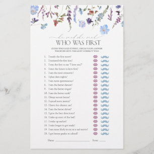 Papier Il A Dit Qu'Elle A Dit Fleur sauvage Fête des mari