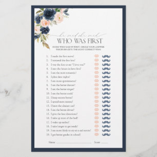 Papier Il A Dit Qu'Elle A Dit Marine Blue Rose Fête des m