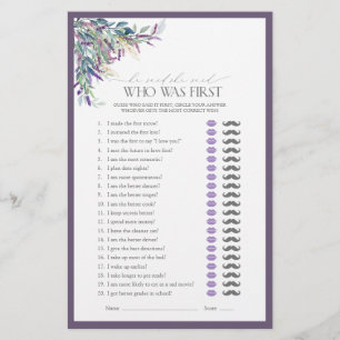 Papier Il A Dit Qu'Elle A Dit Purple Floral Fête des mari