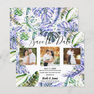 Papier Île Purple Lilac Mariage tropical Enregistrer la d