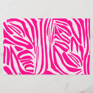 Papier Impression zèbre rose