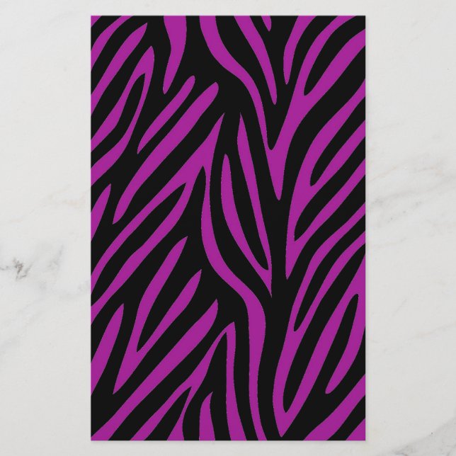 Papier Impression Zèbre violet et noir (Devant)