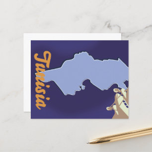 Papier imprimé voyage vintage tunisien