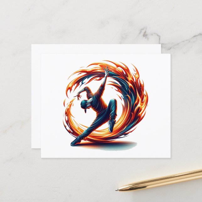 Papier Inferno Spin - Stimuler l'esprit de Breakdance (Devant/Arrière en situation)