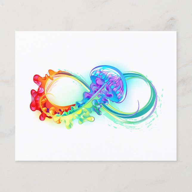 Papier Infinity avec Rainbow Jellyfish (Devant)