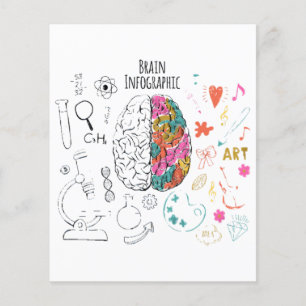 Papier Infographie du cerveau