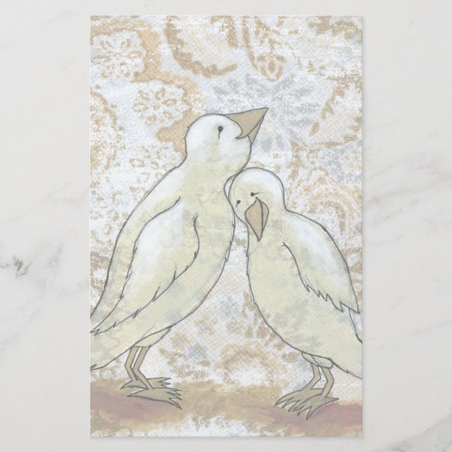 Papier Inséparables stationnaire parfait couple romantiqu (Devant)