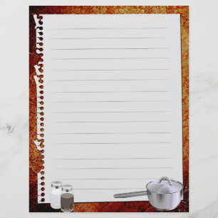 Papier Insertions de Classeur de recette vintage