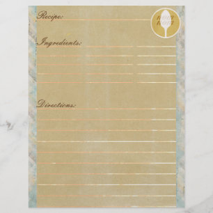 Papier Insertions de recette de vanille