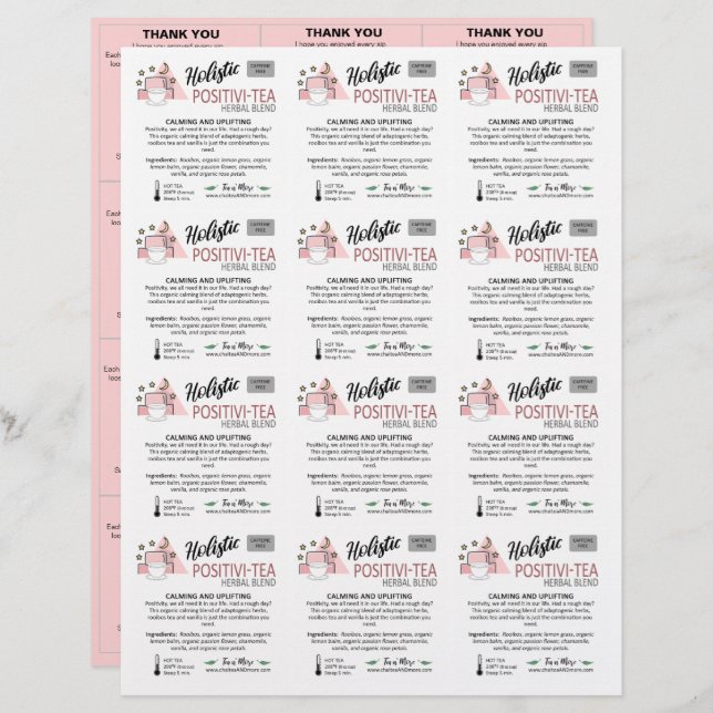 Papier Insertions d'échantillons de Carré rose 3x4 (Devant / Derrière)