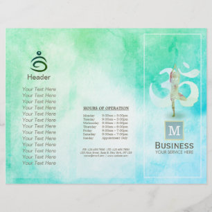Papier Instructeur de méditation Aquarelle Yoga Pose Om S