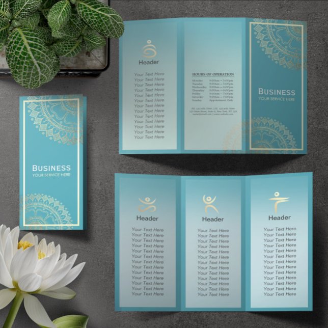 Papier Instructeur de méditation Yoga Gold Mandala Tri-Fo (Créateur téléchargé)