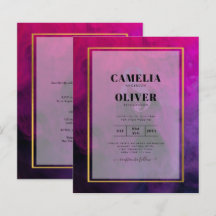 Intense Magenta Plum Purple Encre Mariage INVITE