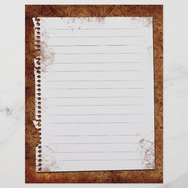 Papier Intercalaires de classeur de recette vintage Bourg (Devant)
