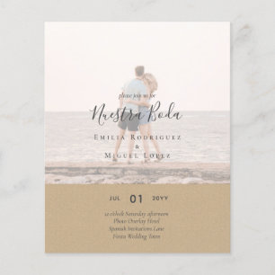 Papier Invitación de Boda con Superposición de Fotos