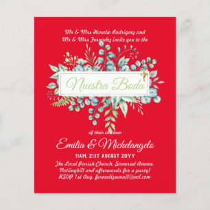 Papier Invitaciones De Boda Baratas HOJAS Modernas