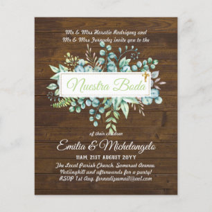 Papier Invitaciones De Boda Baratas HOJAS Modernas