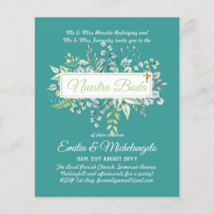 Papier Invitaciones De Boda Baratas HOJAS Modernas